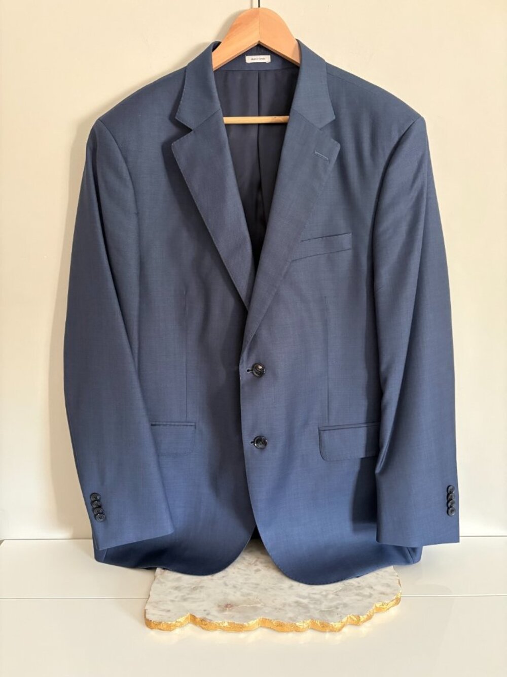 Peter Millar Men’s 44R Blue 100% Wool Suit 38x31 Pants Two Piece Career Formal